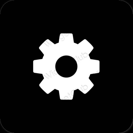 Estetico Nero Settings icone dell'app