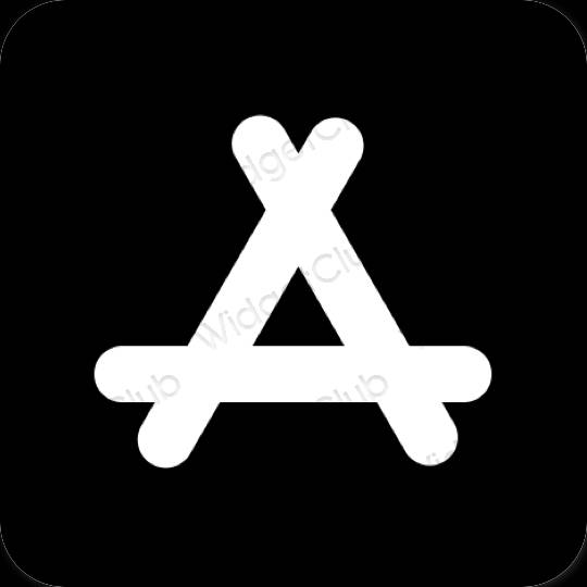 Estetic negru AppStore pictogramele aplicației