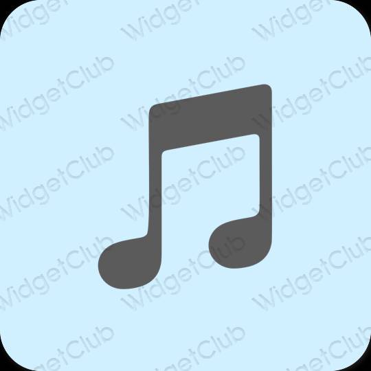 Ästhetisch pastellblau Apple Music App-Symbole