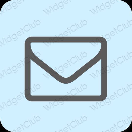 Estetik pastel mavi Mail uygulama simgeleri