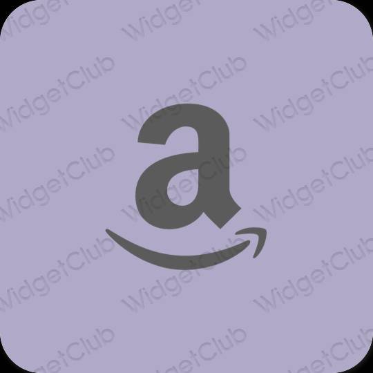 Estetik ungu Amazon ikon aplikasi