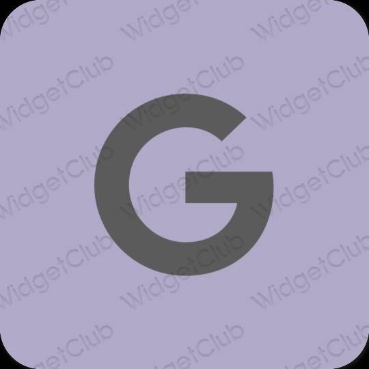 Esztétika pasztell kék Google alkalmazás ikonok