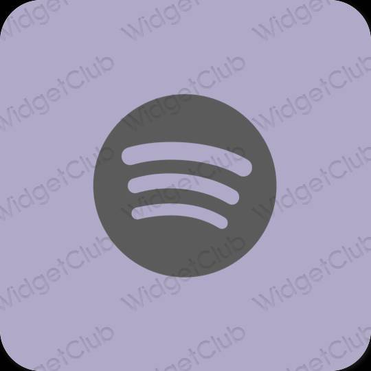 Esthétique bleu pastel Spotify icônes d'application