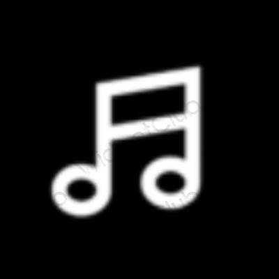 Estetik hitam amazon music ikon aplikasi