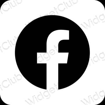 Icônes d'application Facebook esthétiques