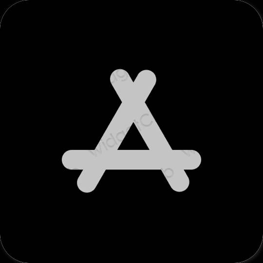 Esteettinen musta AppStore sovelluskuvakkeet
