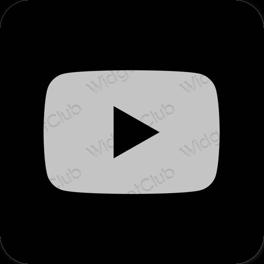 Αισθητικός γκρί Youtube εικονίδια εφαρμογών