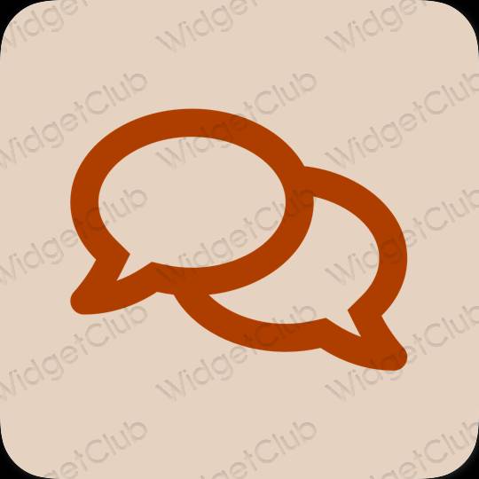 Aesthetic beige Messages app icons