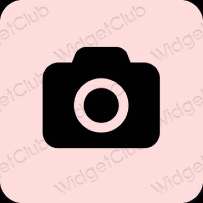 эстетический пастельно-розовый Camera значки приложений