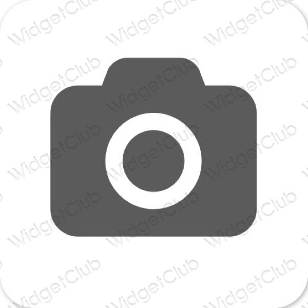 Estetyka szary Camera ikony aplikacji