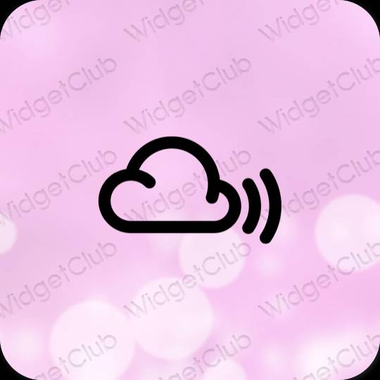 Estetsko vijolična Weather ikone aplikacij