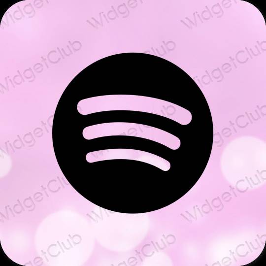 Estetický Černá Spotify ikony aplikací