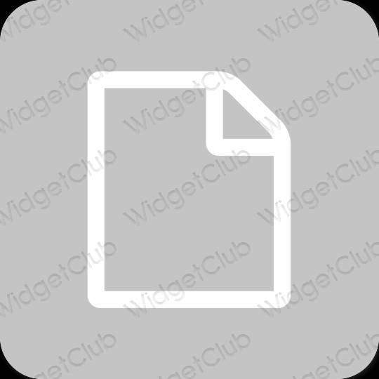 Æstetisk grå Files app ikoner