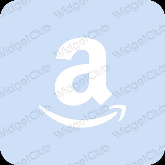Estetski pastelno plava Amazon ikone aplikacija