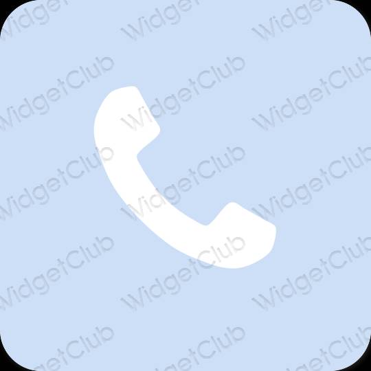Estetyka pastelowy niebieski Phone ikony aplikacji
