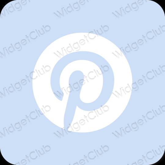 審美的 淡藍色 Pinterest 應用程序圖標