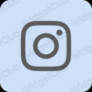 Estético azul pastel Instagram iconos de aplicaciones