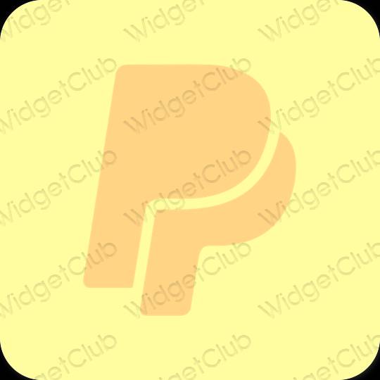 Ästhetisch gelb PayPay App-Symbole