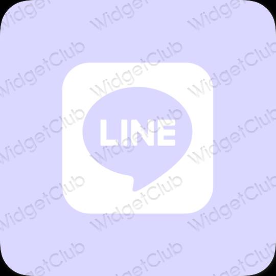 Estetisk lila LINE app ikoner