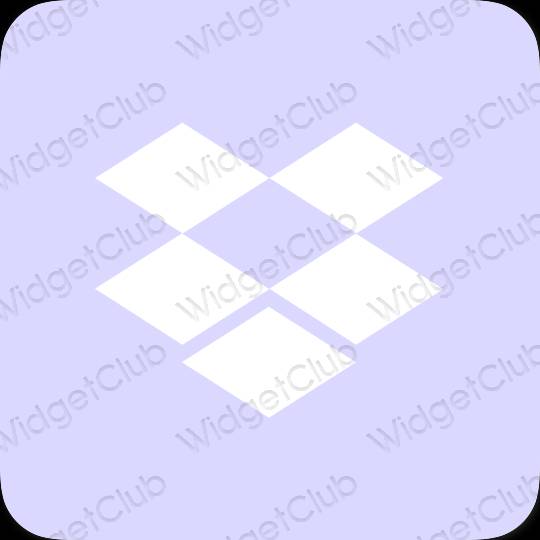 Stijlvol pastelblauw Dropbox app-pictogrammen