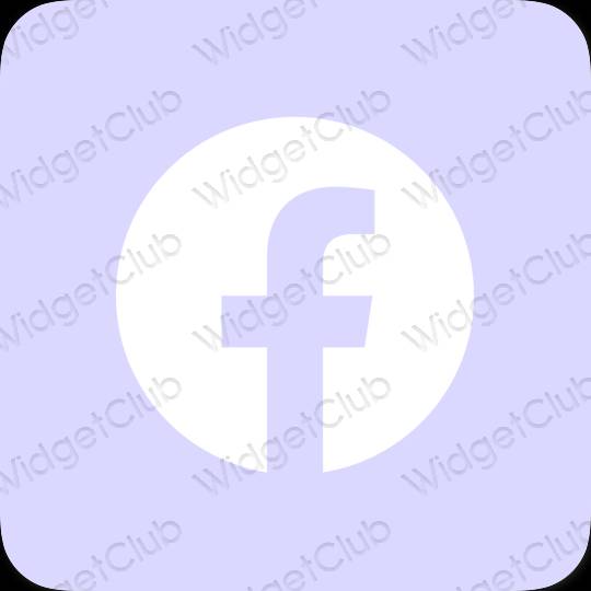 Aesthetic purple Facebook app icons