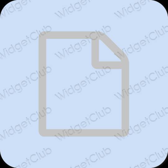 Естетичен пастелно синьо CapCut икони на приложения