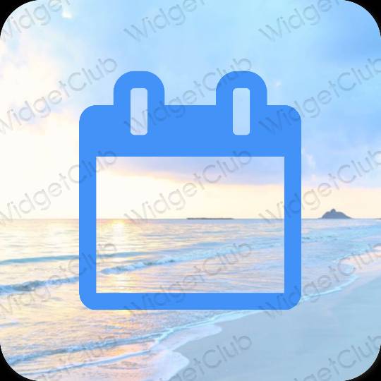 Aesthetic blue Calendar app icons