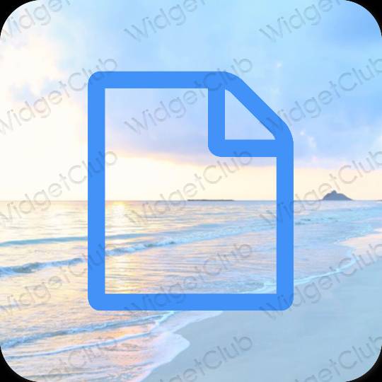 Esthétique bleu fluo Simeji icônes d'application