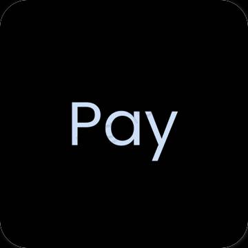 미적인 검은색 PayPay 앱 아이콘