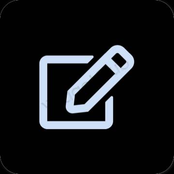 Estetico Nero Notes icone dell'app