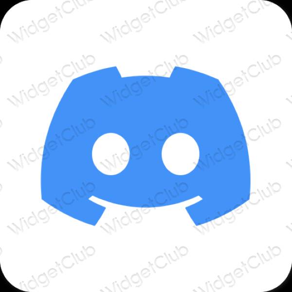 Estético azul discord ícones de aplicativos