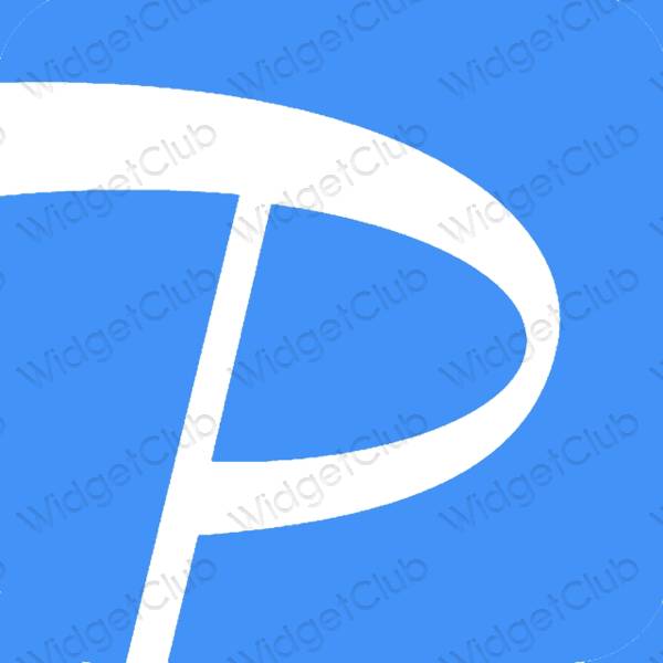 Estetický modrý PayPay ikony aplikací