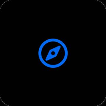 Aesthetic black Safari app icons