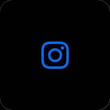 эстетический черный Instagram значки приложений