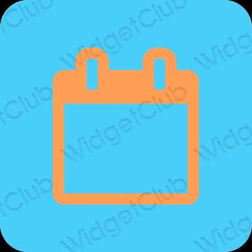 Aesthetic blue Calendar app icons