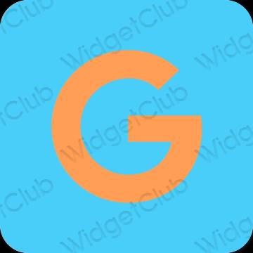 Естетичен син Google икони на приложения