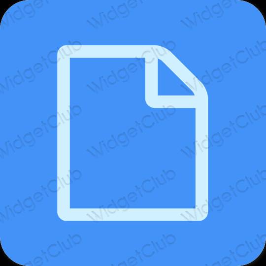 Estético azul Files iconos de aplicaciones