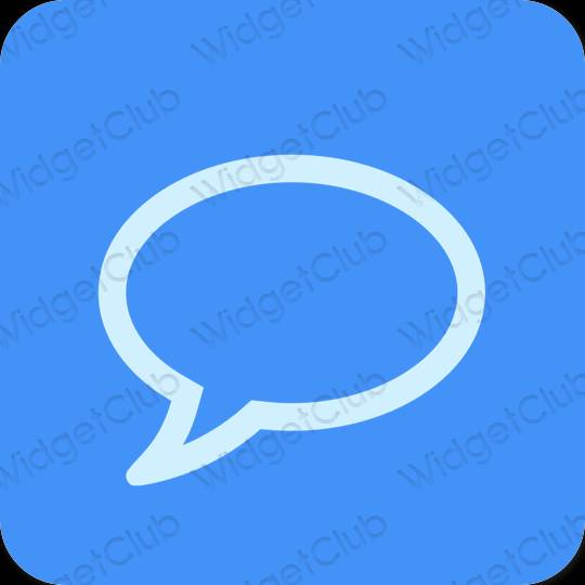 Estetyka niebieski Messages ikony aplikacji