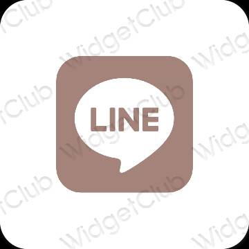 Icônes d'application LINE esthétiques