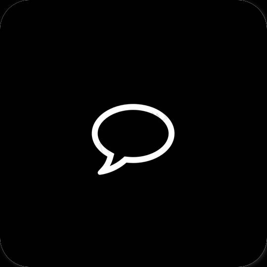 Estetico Nero Messages icone dell'app