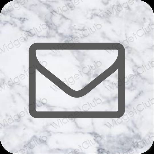 Estético gris Mail iconos de aplicaciones