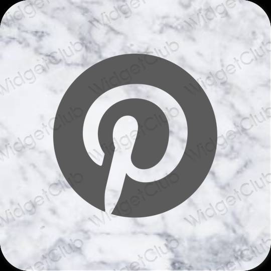 эстетический серый Pinterest значки приложений