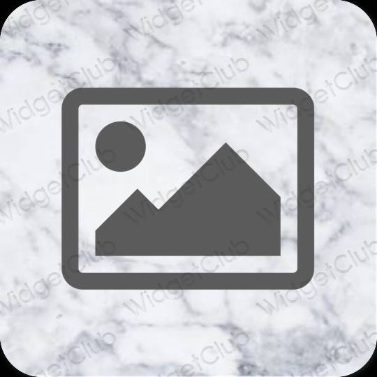 Ästhetisch grau Photos App-Symbole