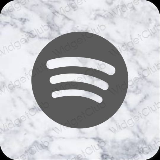 Aesthetic gray Spotify app icons