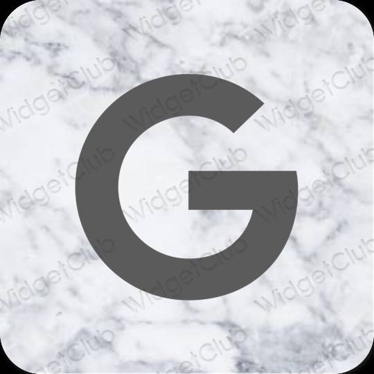 эстетический серый Google значки приложений
