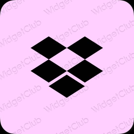 Aesthetic purple Dropbox app icons