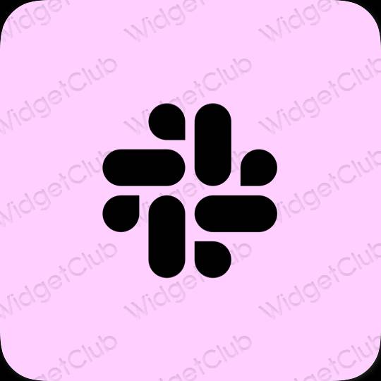 Aesthetic purple Slack app icons