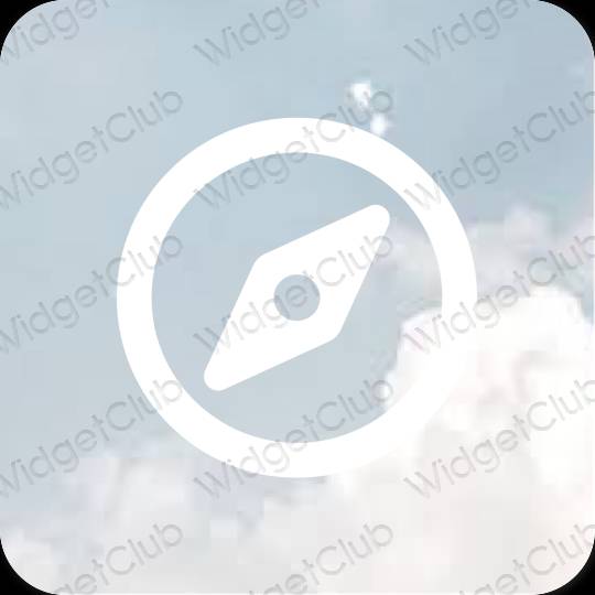 Estetický nachový Safari ikony aplikací