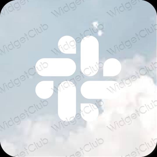 Estetické Fialová Slack ikony aplikácií