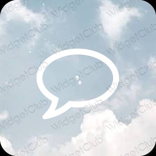 Естетски љубичаста Messages иконе апликација